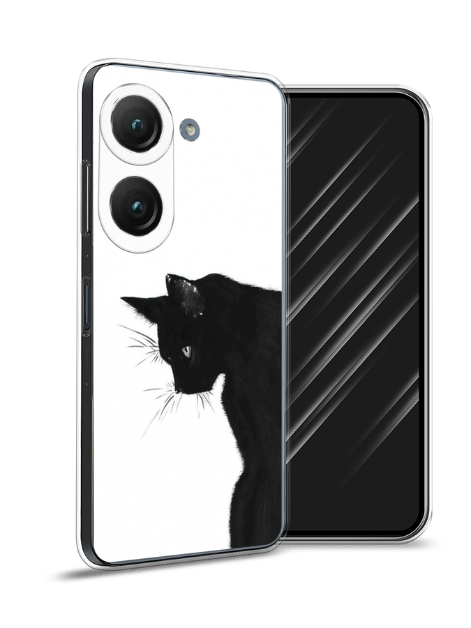 

Чехол Awog на Asus ZenFone 9 "Black cat", Черный;белый, 44950-1