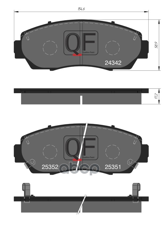 

Тормозные колодки QUATTRO FRENI передние QF510302