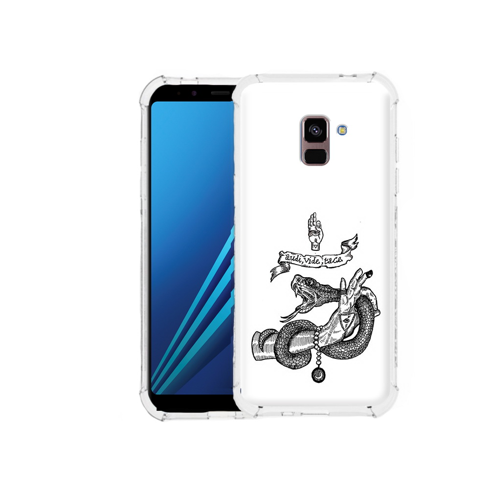 

Чехол MyPads Tocco для Samsung Galaxy A8 Plus змея на руке рисунок (PT119249.593.366), Tocco