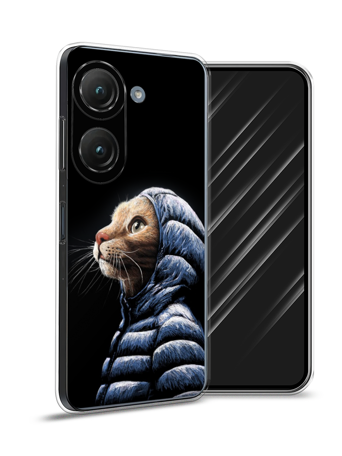 

Чехол Awog на Asus ZenFone 9 "Кот в капюшоне", Черный;бежевый;синий, 44950-2