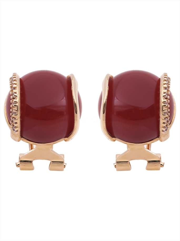 

Серьги из бижутерного сплава Lotus Jewelry 3041E-01red-agate, агат, 3041E-01red-agate