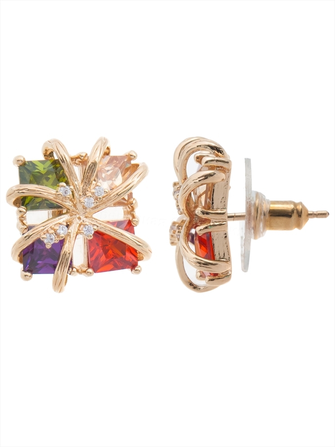 

Серьги из бижутерного сплава Lotus Jewelry 3044E-011mix, фианит, 3044E-011mix