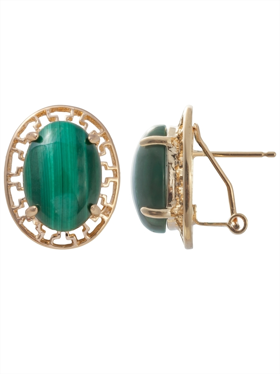 

Серьги из бижутерного сплава Lotus Jewelry 897E-07ml, малахит, 897E-07ml