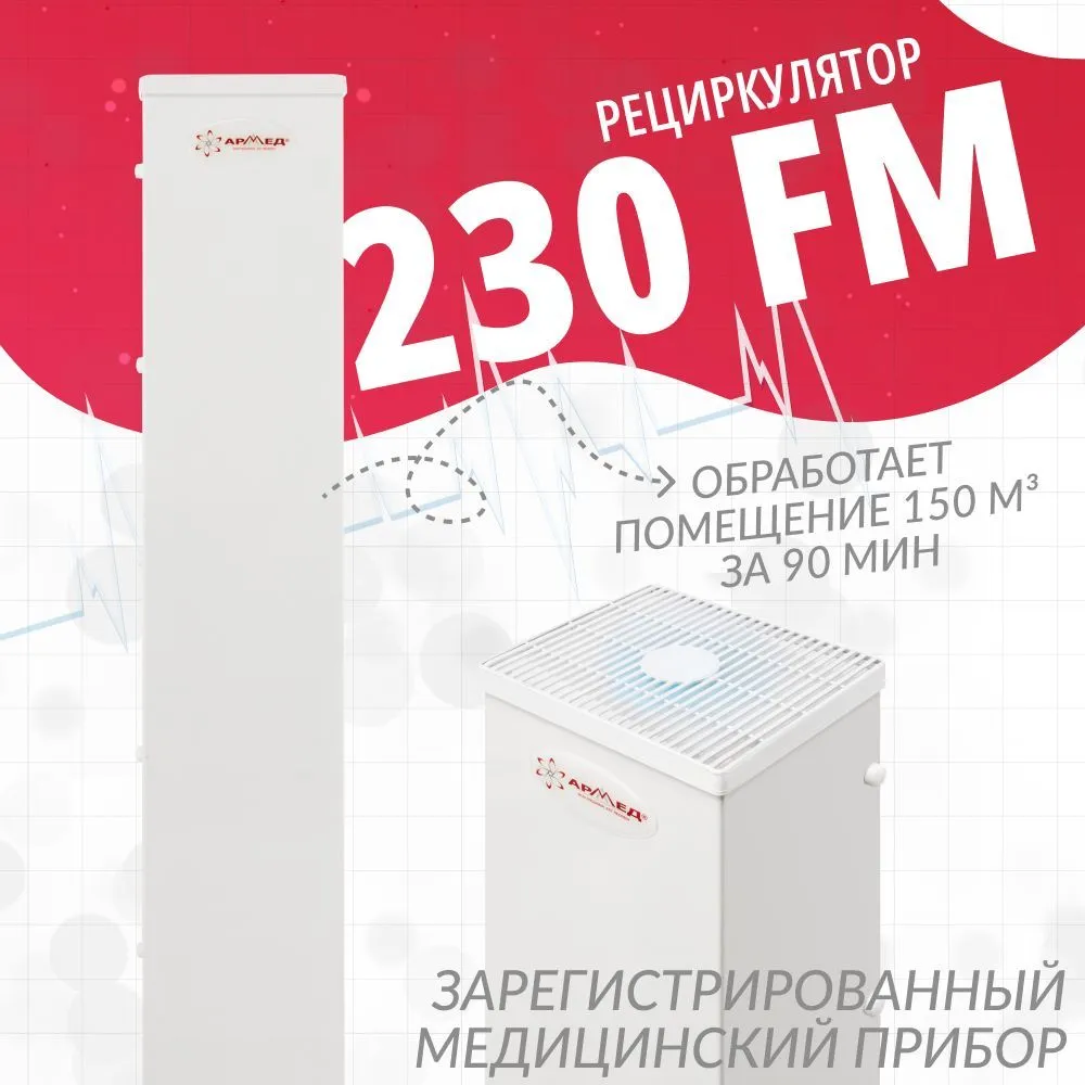 

Рециркулятор бактерицидный Армед AirCube 230 FM, с воздушным фильтром, AirCube 230 FM