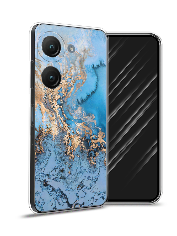 

Чехол Awog на Asus ZenFone 9 "Морозная лавина синяя", Серебристый, 44950-3