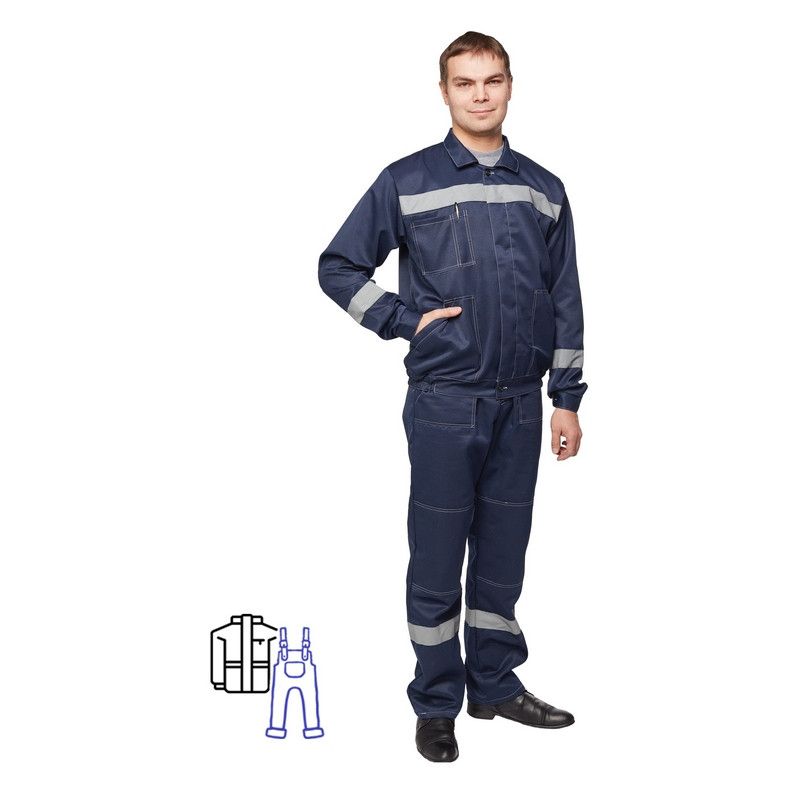 

Костюм рабочий NoBrand 816246-K синий 60-62, 182-188