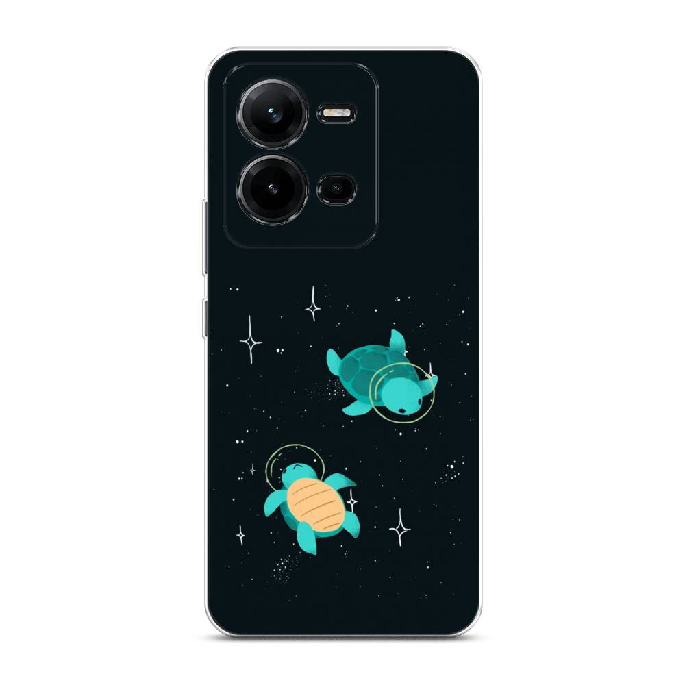 

Чехол Awog на Vivo V25 / Виво V25 "Черепашки космонавты", Черный;синий