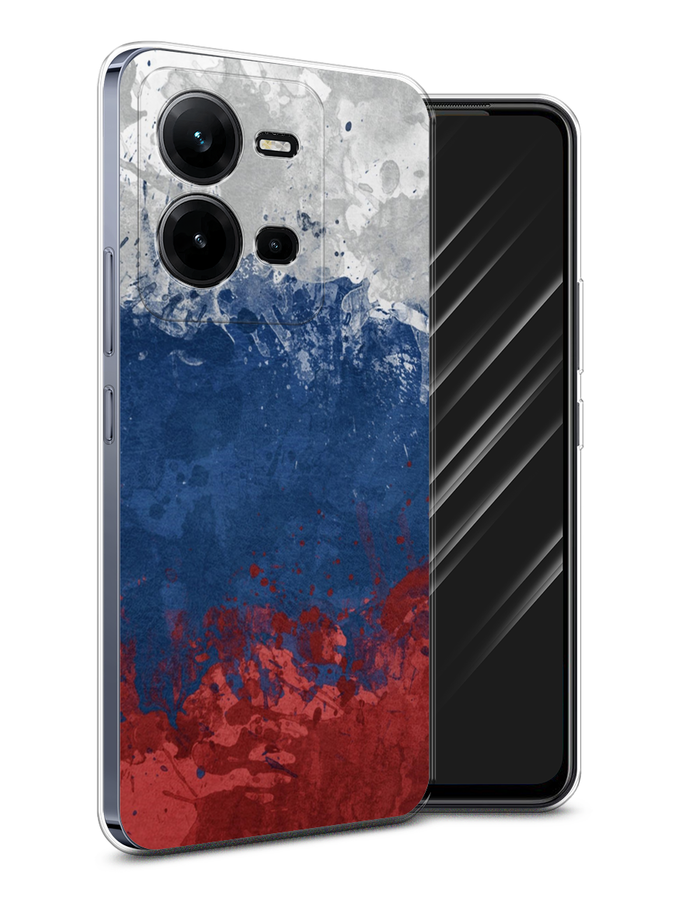 

Чехол Awog на Vivo V25 / Виво V25 "Флаг России неровный", Белый;синий;красный