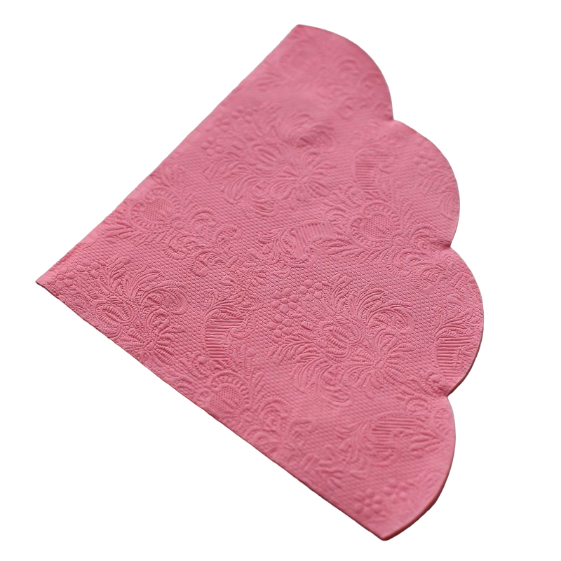 Набор из: 1. Салфетки бумажные трехслойные круглые Барокко. Античный розовый x 3 шт.