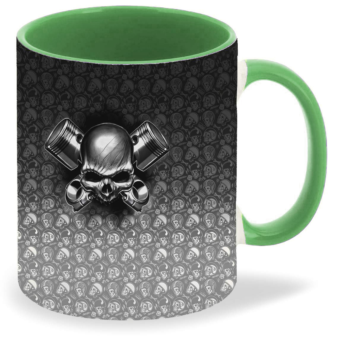 

Кружка CoolPodarok Череп с поршнями