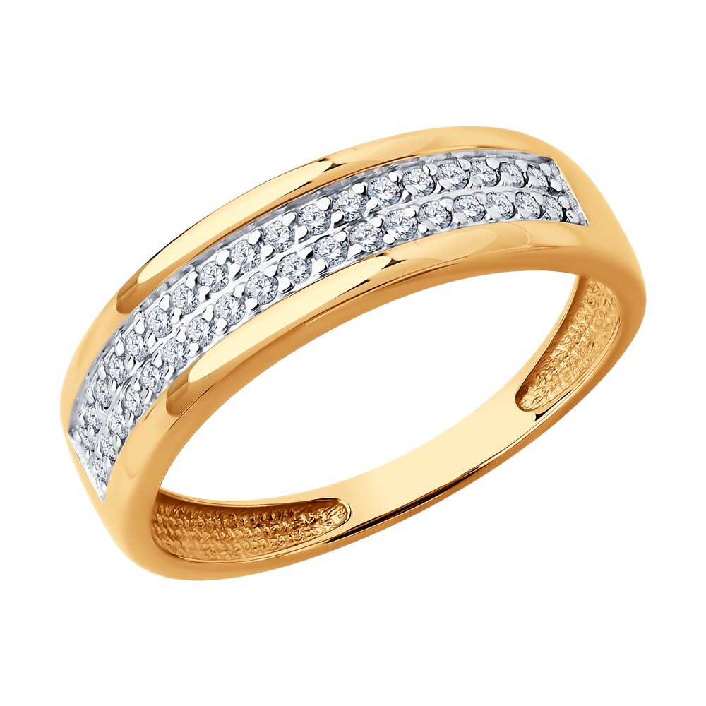 

Кольцо из золота р. 17,5 Diamant 51-110-02801-1, фианит, 51-110-02801-1