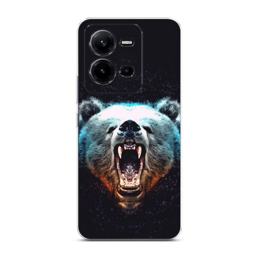 

Чехол Awog на Vivo V25 / Виво V25 "Медведь", Коричневый;голубой;черный