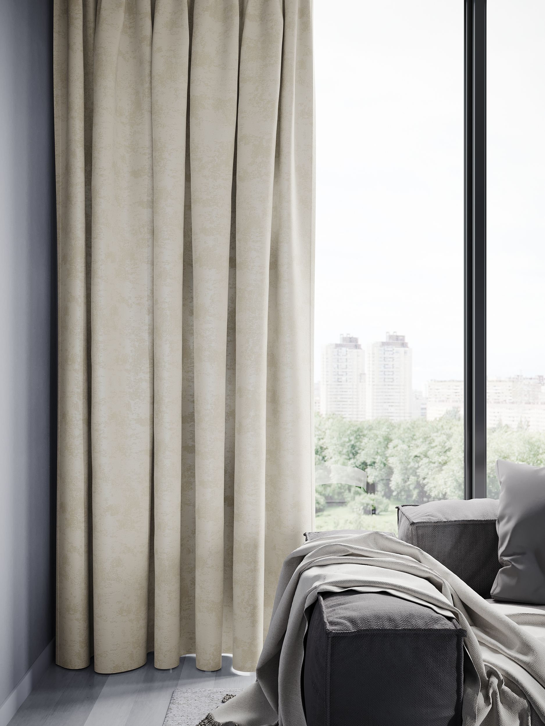 

Шторы About Home Мрамор 300x260 milk 2 шт., Мрамор