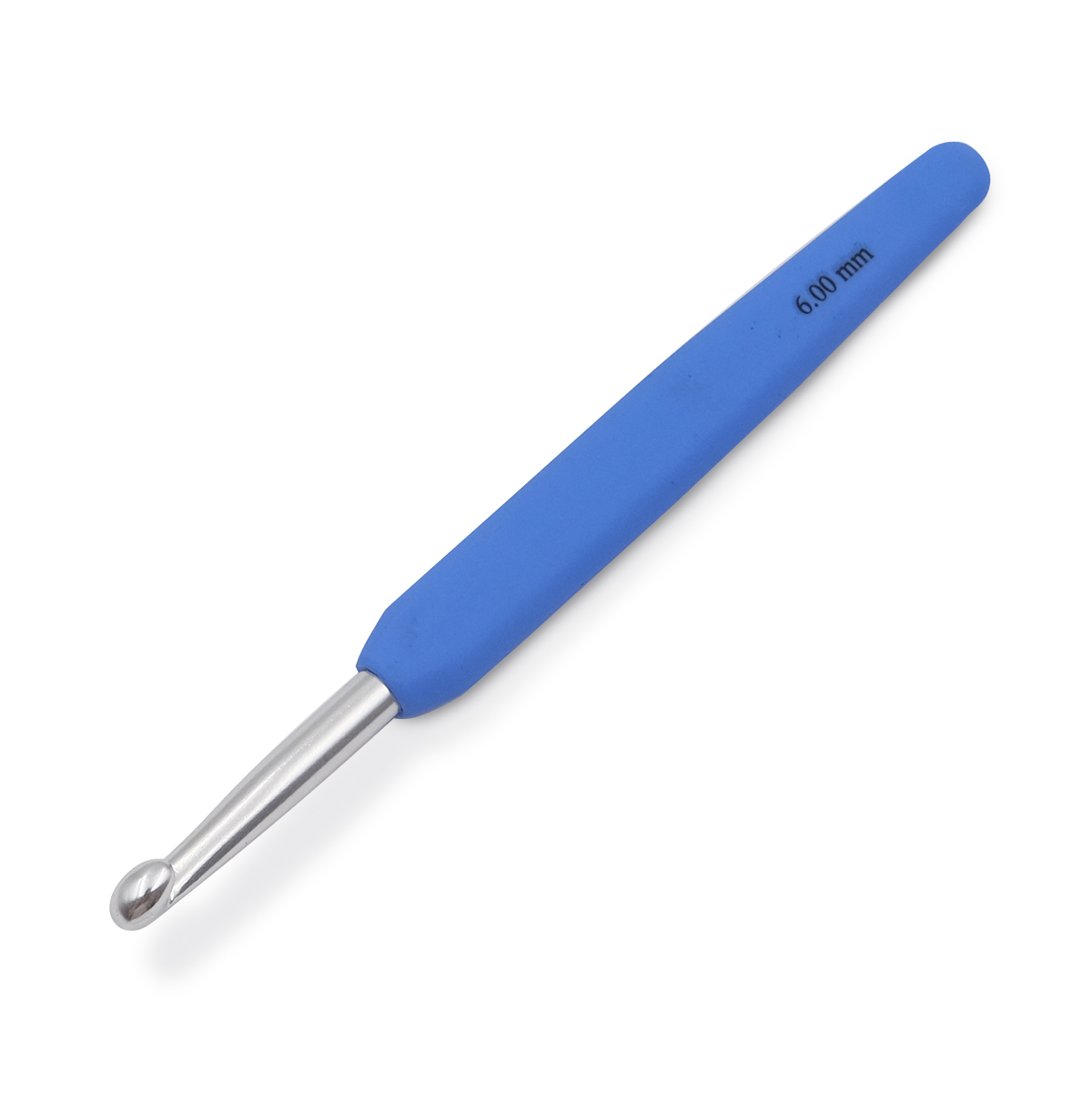 Крючок для вязания с эргономичной ручкой Waves 6мм, алюминий, серебро/колокольчик, KnitPro