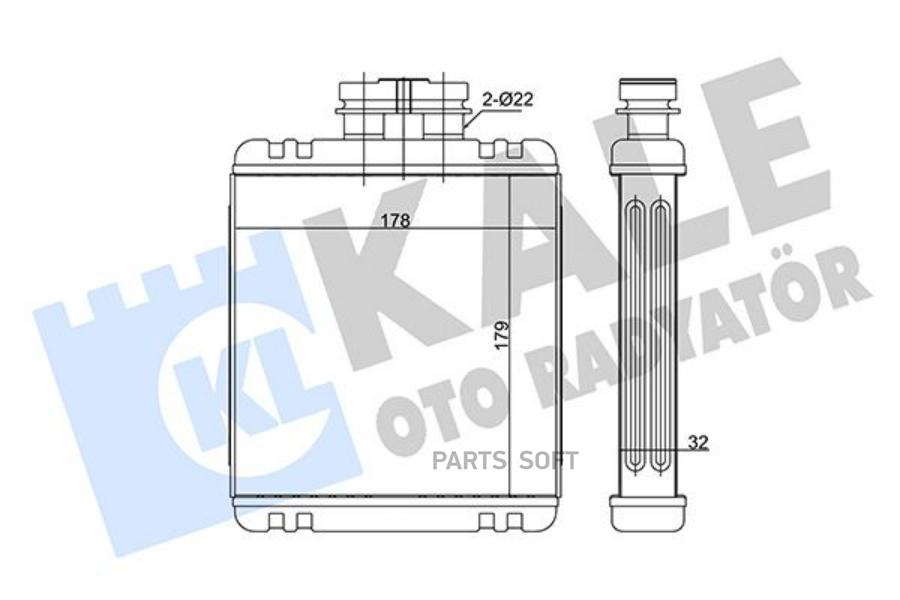 346260 Радиатор Печки Vw Polo All 02> KALE 346260