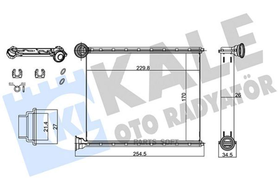 

Радиатор Отопителя Citroen C3 Picasso- Peugeot 308 / 308 Sw / 308 Cc / Rcz Heater KALE 347