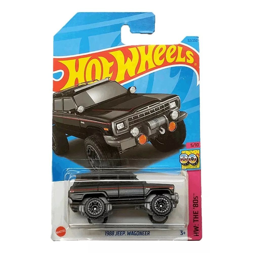 

Машинка Hot Wheels джип HKJ63 металлическая 1988 JEEP WAGONEER черный, HKJ63