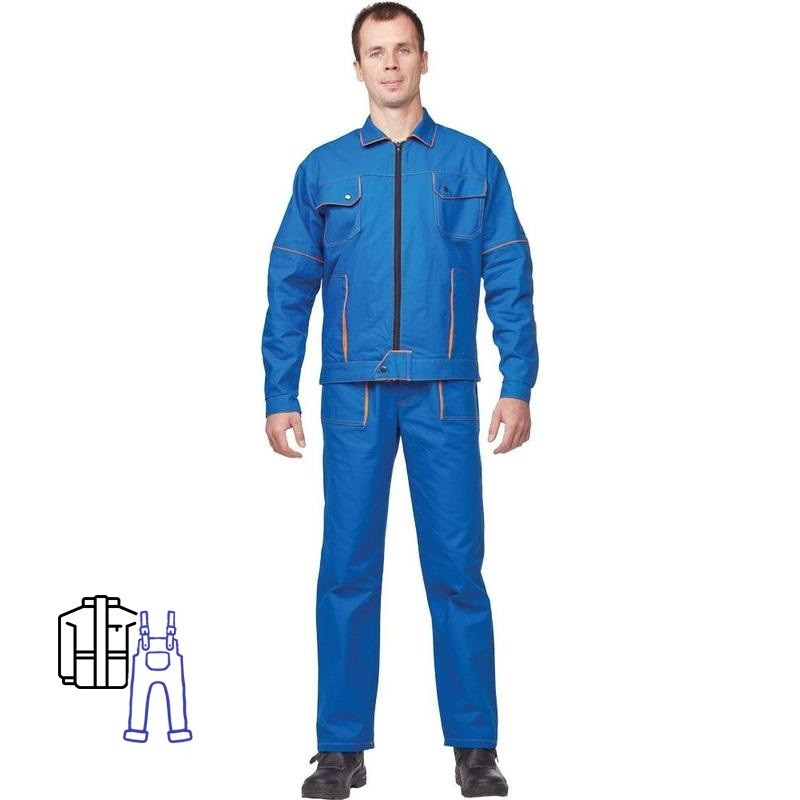 

Костюм рабочий NoBrand 487601-K синий 64-66, 170-176