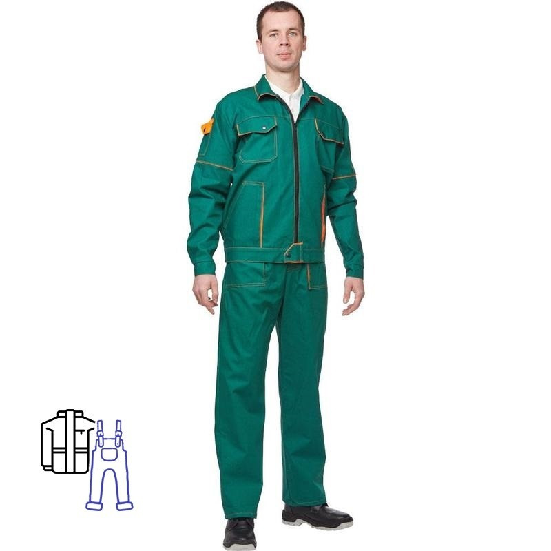 

Костюм рабочий NoBrand 293134-K зеленый 52-54, 170-176
