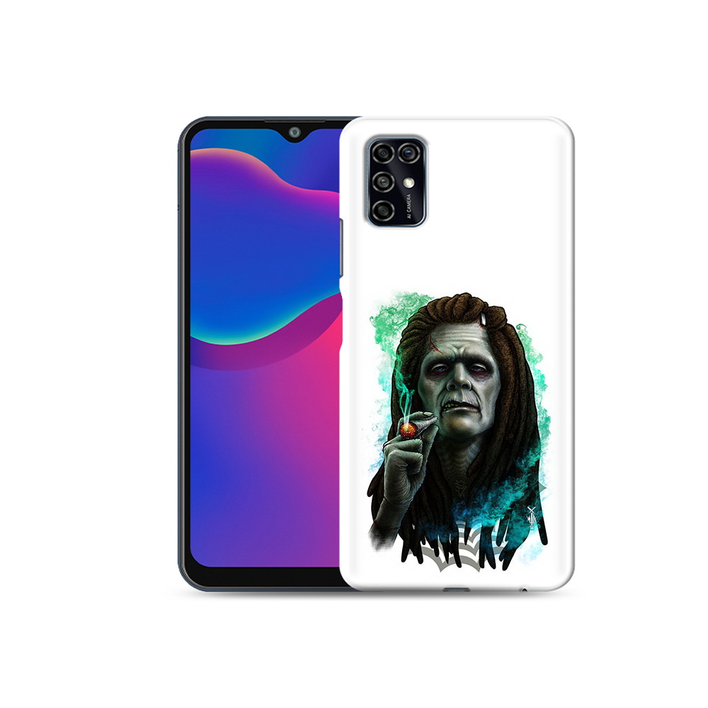

Чехол MyPads Tocco для ZTE Blade V2020 Smart зеленый мужчина с сигаретой, Прозрачный, Tocco