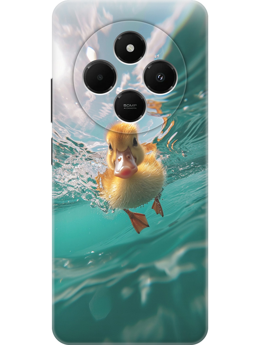 

Силиконовый чехол на Xiaomi Redmi 14C / Poco C75 с принтом "Подводный утенок", Прозрачный;желтый;голубой, 786715712