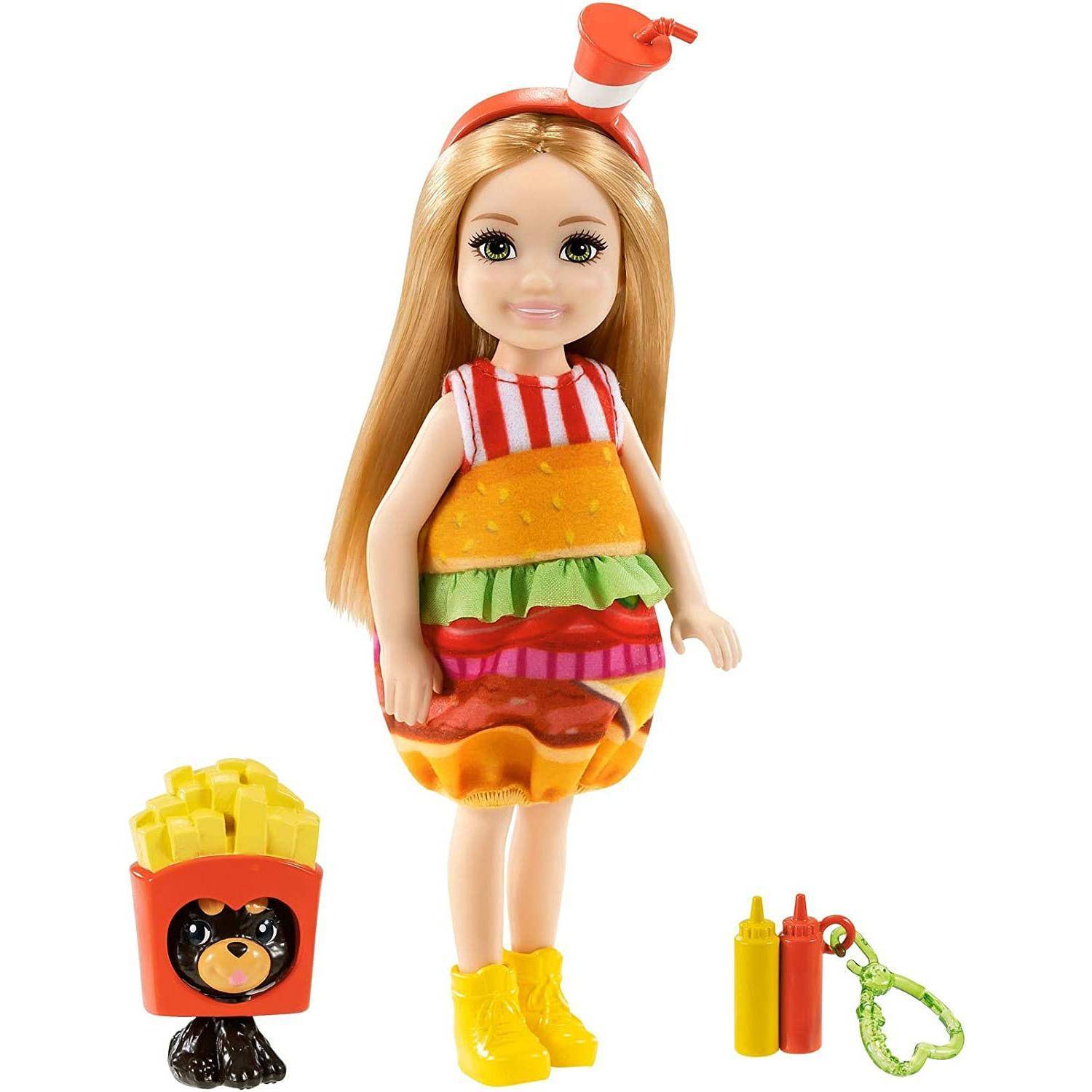 

Barbie Кукла Челси в тематическом костюме Бургер GHV69/GRP69, GHV69/GRP69