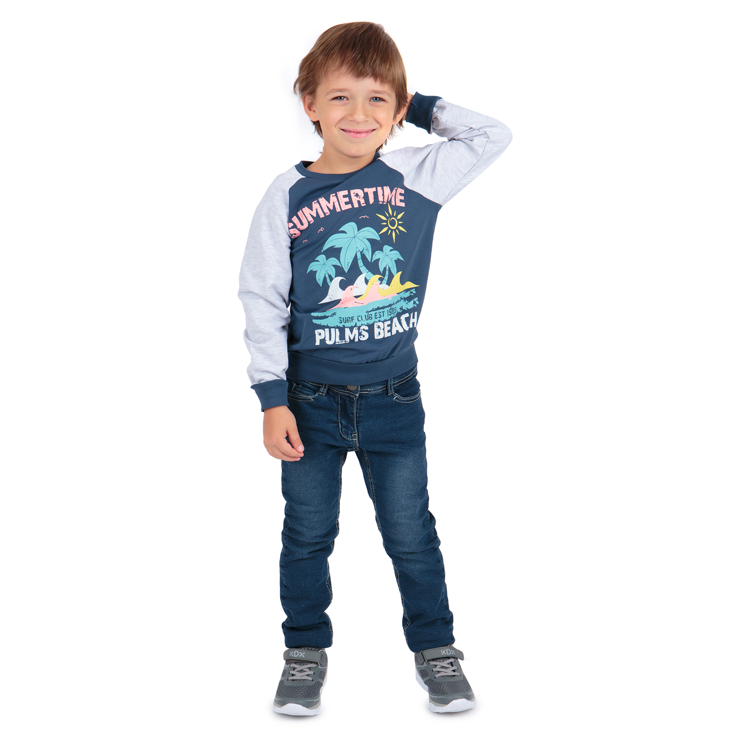 

Джемпер Leader Kids Лови волну синий ЛКЛ2023352998фу02 р.98, ЛКЛ2023352998фу02