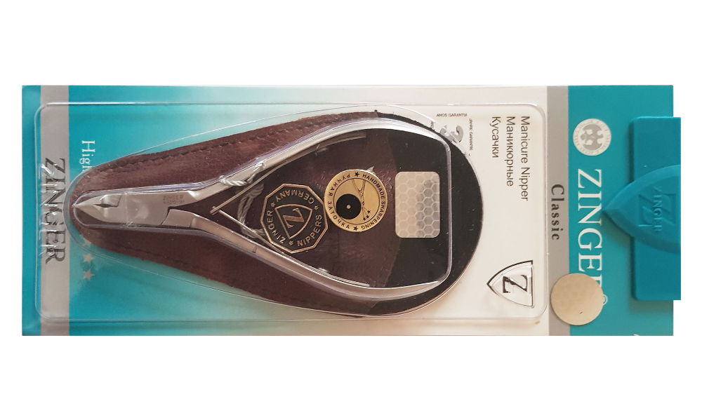 фото Маникюрные кусачки zinger mc-450 sh ручной заточки, с кожаным футляром