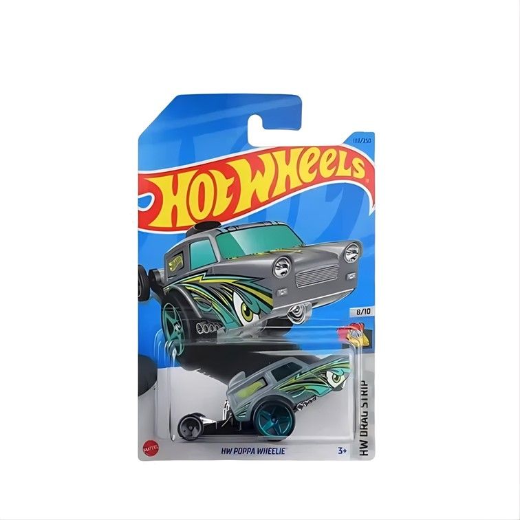 Машинка Hot Wheels легковая машина HKK06 металлическая HW Poppa Wheelie серый машинка hot wheels легковая машина hkk63 металлическая subaru wrx sti серый