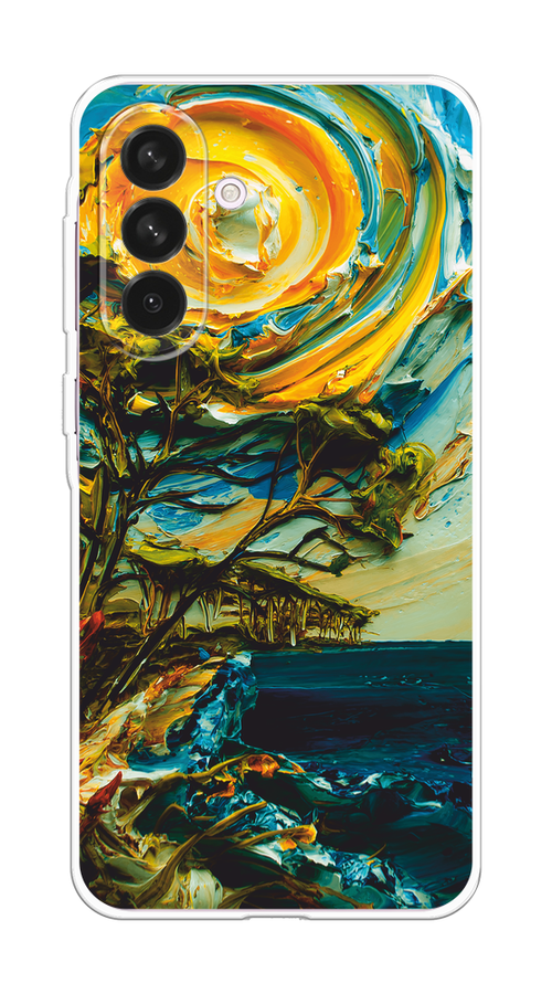 

Чехол на Samsung Galaxy A56 5G Солнце живопись, Желтый;синий, 2110850-1