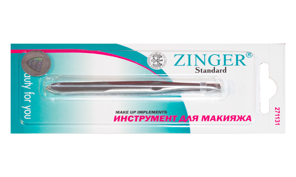 Пинцет скошенный для бровей Zinger 86017 zinger пинцет classic apa 47