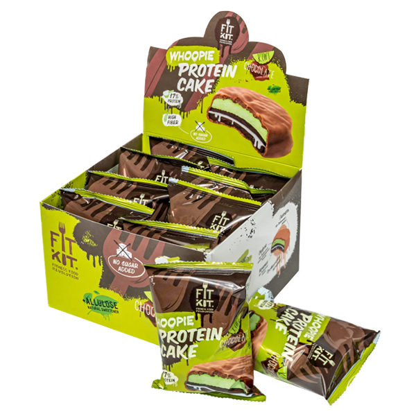 

Протеиновое печенье FitKit Whoopie Protein Cake, шоколад-киви, 8 шт по 90 г