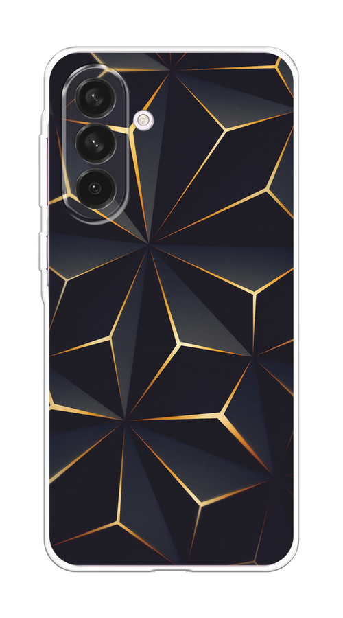 

Чехол на Samsung Galaxy A56 5G Черные полигоны, Золотистый;черный, 2110850-1