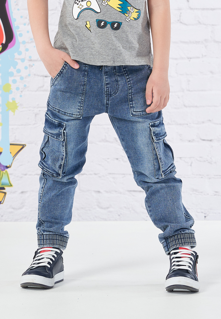 фото Джинсы детские max&jessi ss21c261 синий р.122