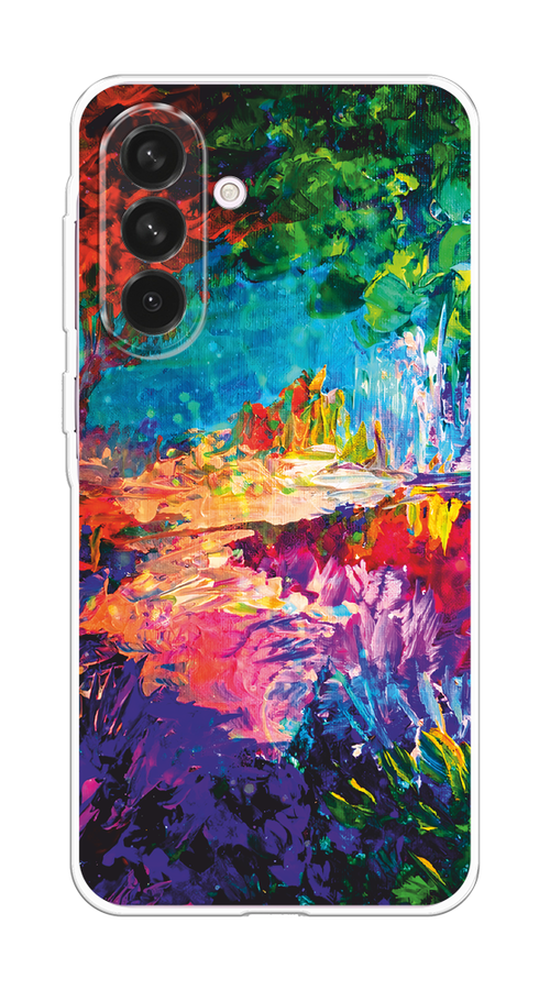 

Чехол на Samsung Galaxy A56 5G Лес-гуашь, Синий;розовый;зеленый, 2110850-1