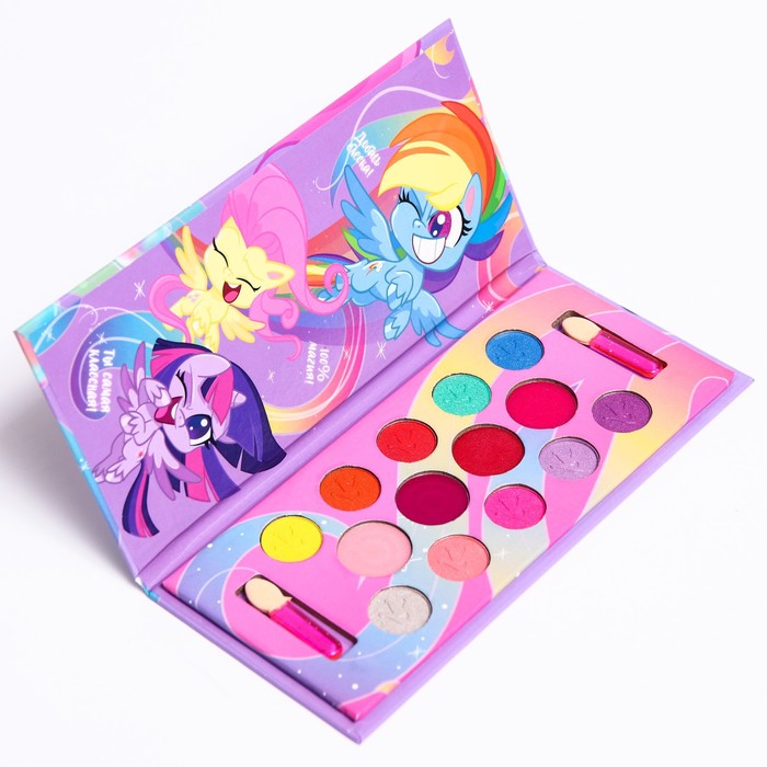 

Набор косметики Hasbro Пинки Пай My Little Pony, тени 10 цв., блеск 4 цв. 7319253, Желтый;оранжевый;красный;розовый;бирюзовый;синий;фиолетовый