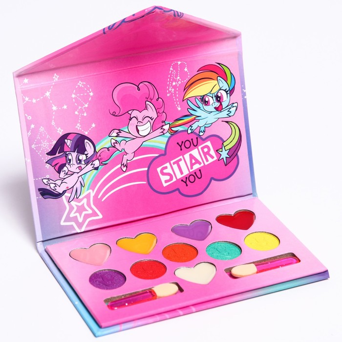 Набор косметики Hasbro My Little Pony, тени 5 цв по 1,3 гр, блеск 5 цв по 0,8 гр 7319255