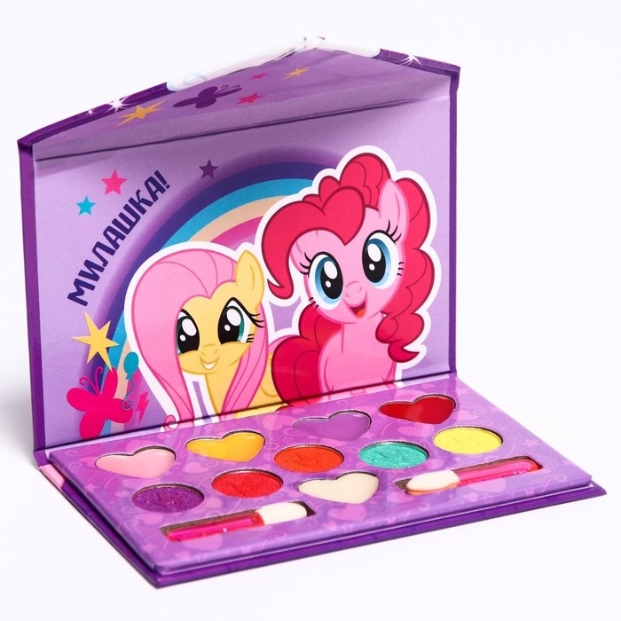 

Набор косметики Hasbro My Little Pony, тени 5 цв по 1,3 гр, блеск 5 цв по 0,8 гр 7319258, Розовый;красный;бежевый;оранжевый;желтый