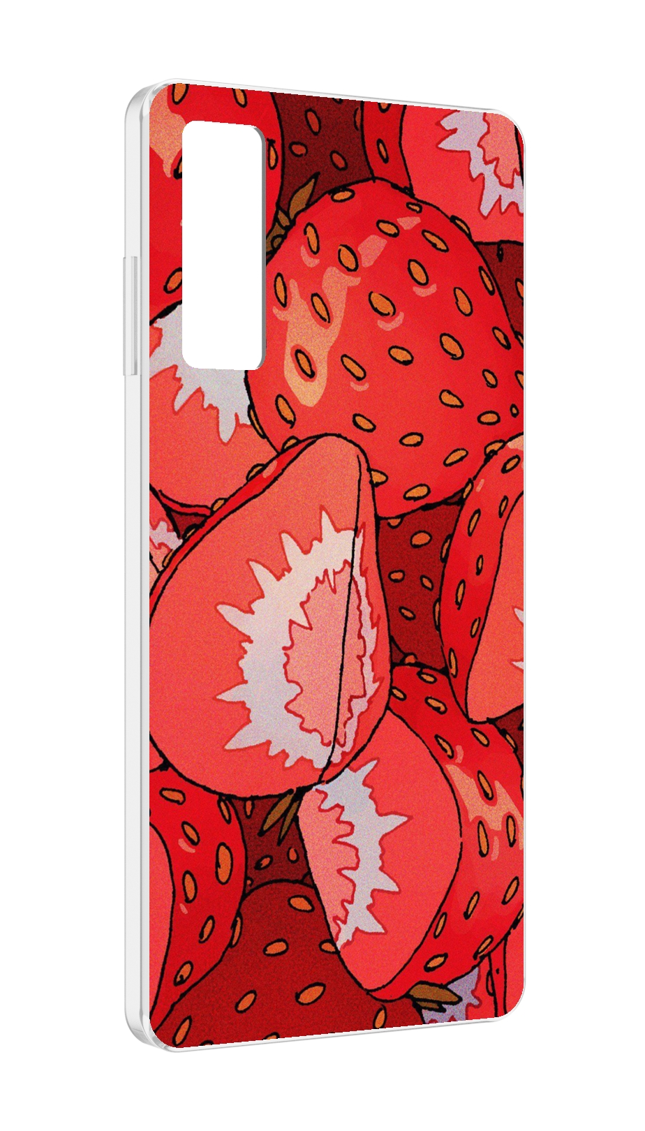 

Чехол MyPads рисованная-клубника для TCL 20 5G, Прозрачный, Tocco