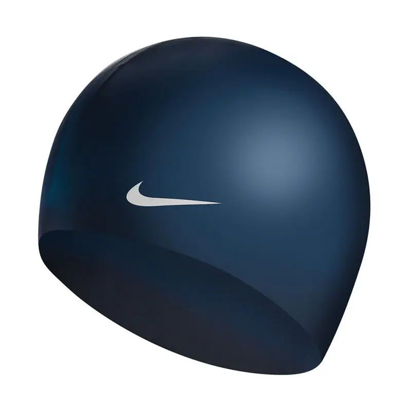 

Шапочка для плавания NIKE Solid Silicone, FINA Approved, темно-синий, силикон