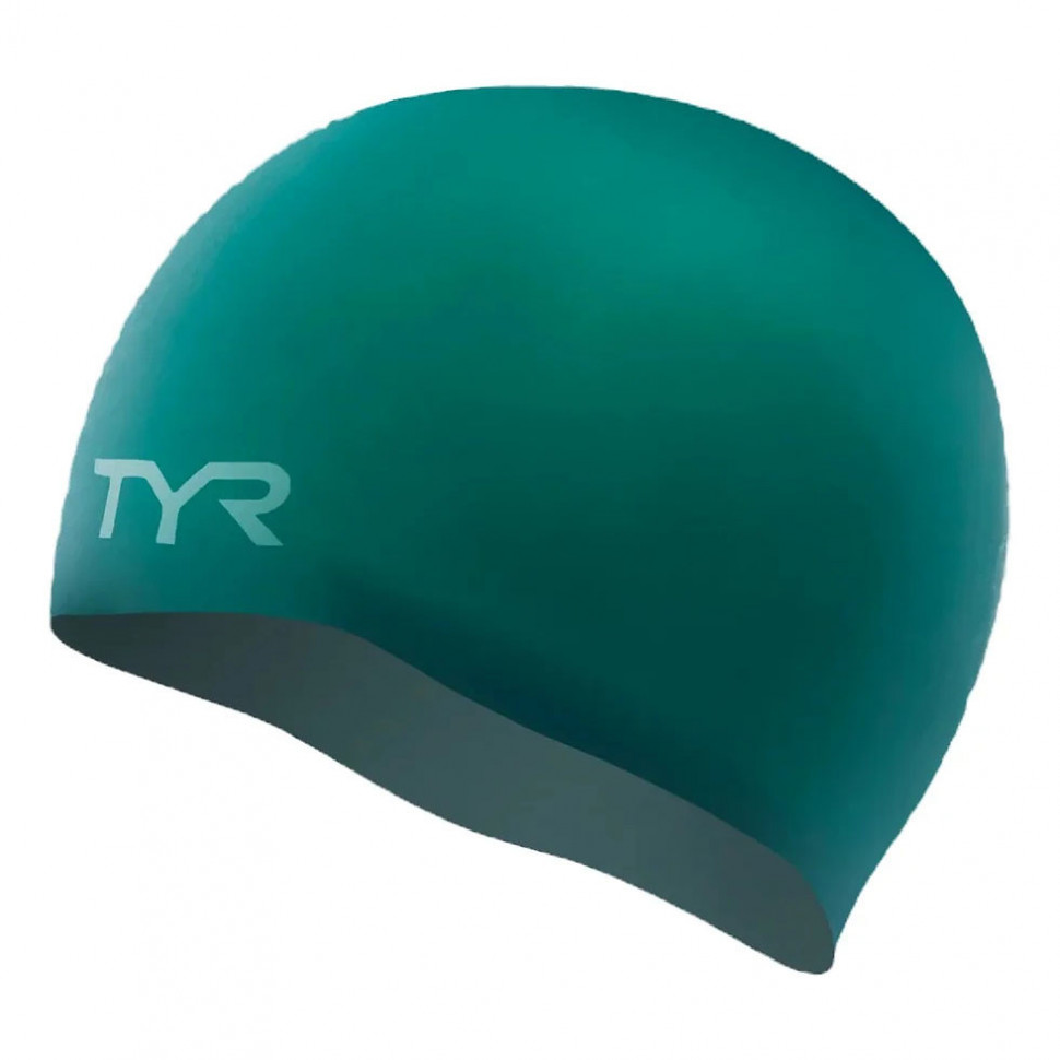 Шапочка для плавания TYR Wrinkle Free Silicone Cap, зеленый, силикон