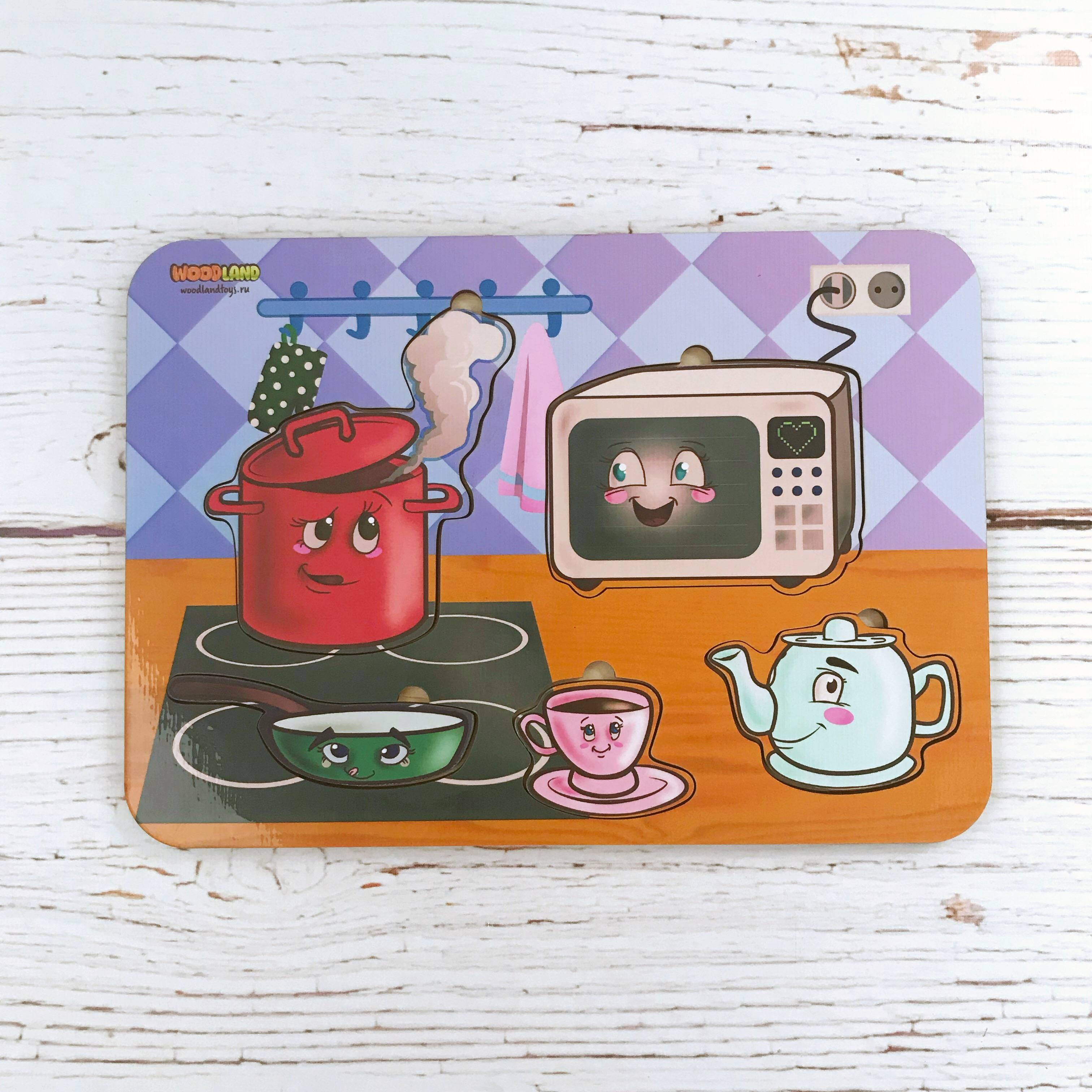 

WoodlandToys Деревянный вкладыш Кухня, 011704 011704, 011704
