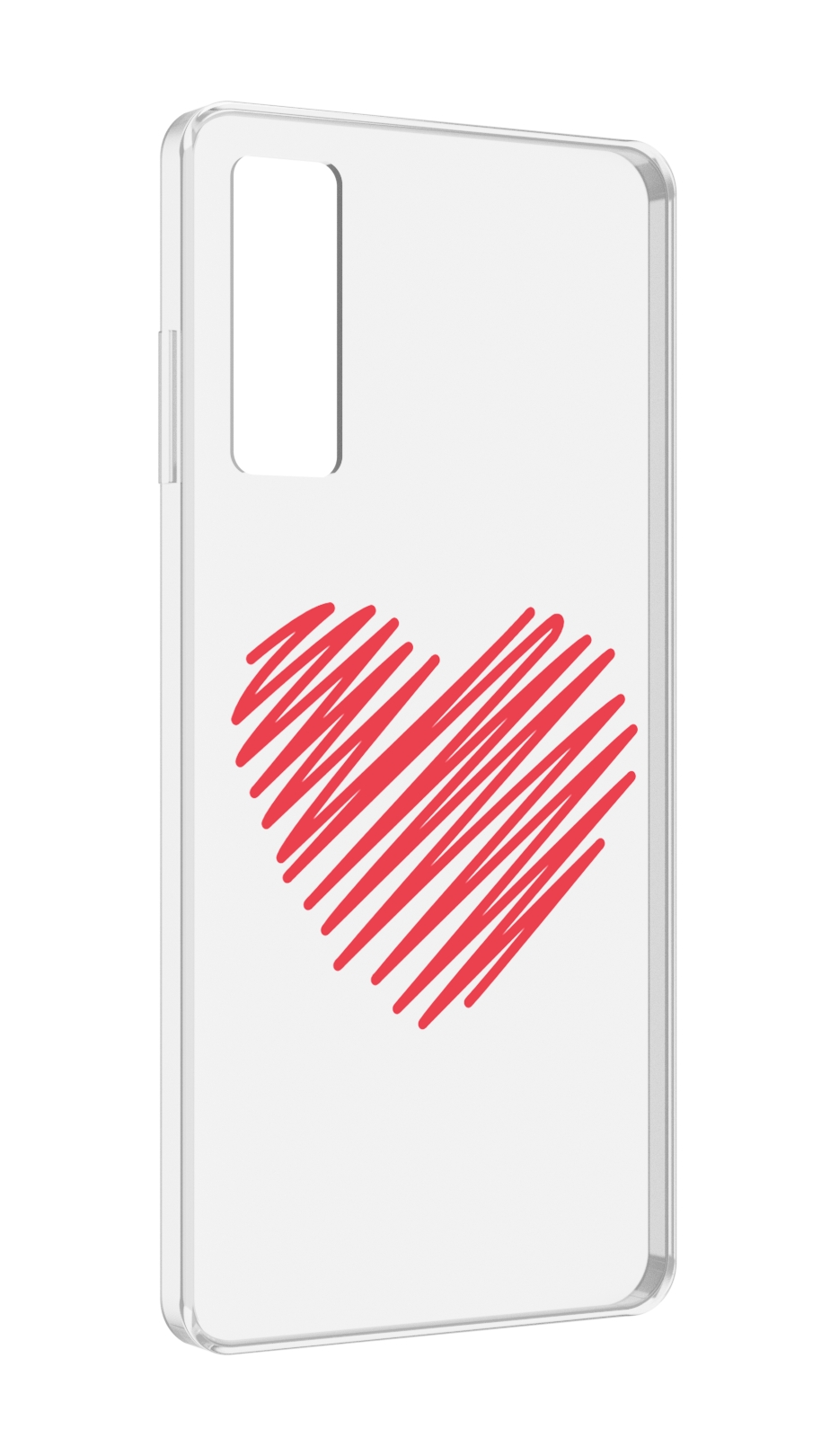 

Чехол MyPads сердечко-одной-линией для TCL 20 5G, Прозрачный, Tocco