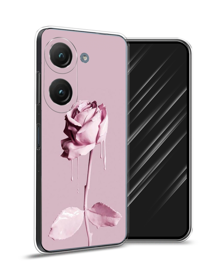 

Чехол Awog на Asus ZenFone 9 "Роза в краске", Белый;розовый, 44950-8