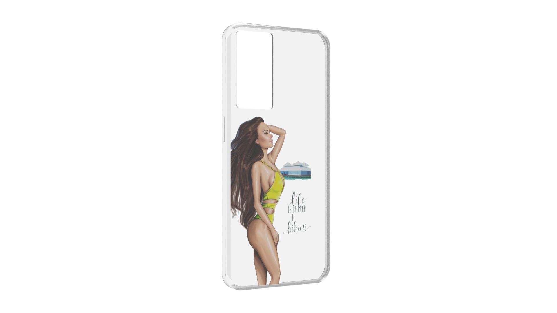 Чехол MyPads Девушка-в-купальнике для OPPO A96 5G / Reno7 Lite / Reno 7Z / F12 Pro 5G