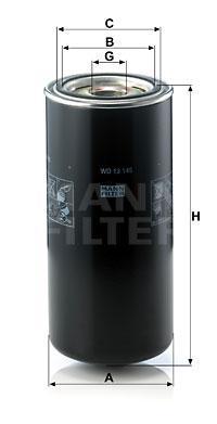 

Фильтр масляный двигателя MANN-FILTER WD13145, WD13145