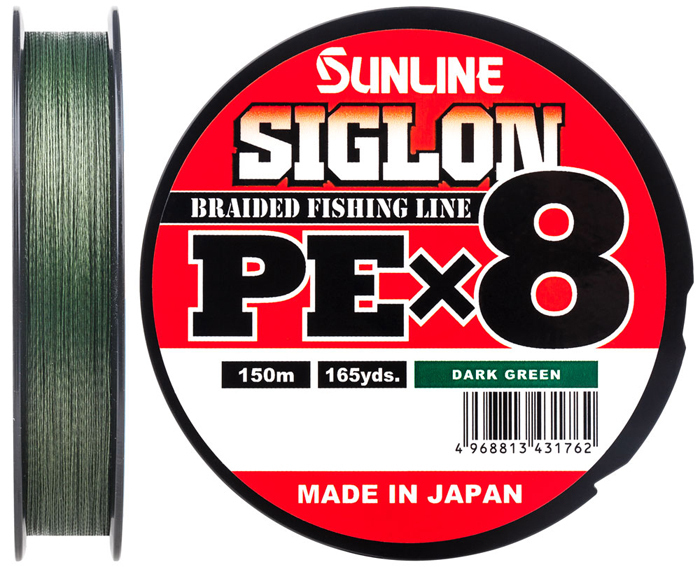 

Шнур SunLine SIGLON PE8 63052862 Dark Green,150 м, Зеленый