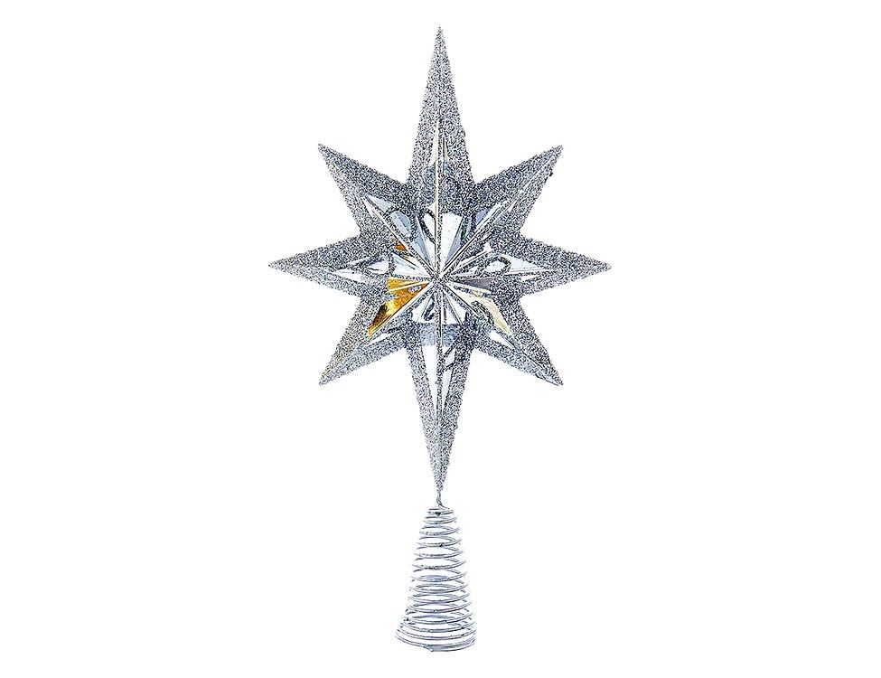 Елочная верхушка Kurts Adler Рождественская звезда eli--H9555-1 1 шт. серебристый