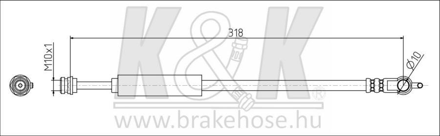 

Шланг Тормозной K&K Ft1629 Mazda 3, 6 12- Задн. R/L K&K арт. FT1629