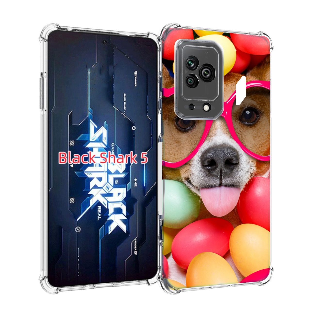 

Чехол MyPads Собака-в-яйцах для Xiaomi Black Shark 5, Прозрачный, Tocco